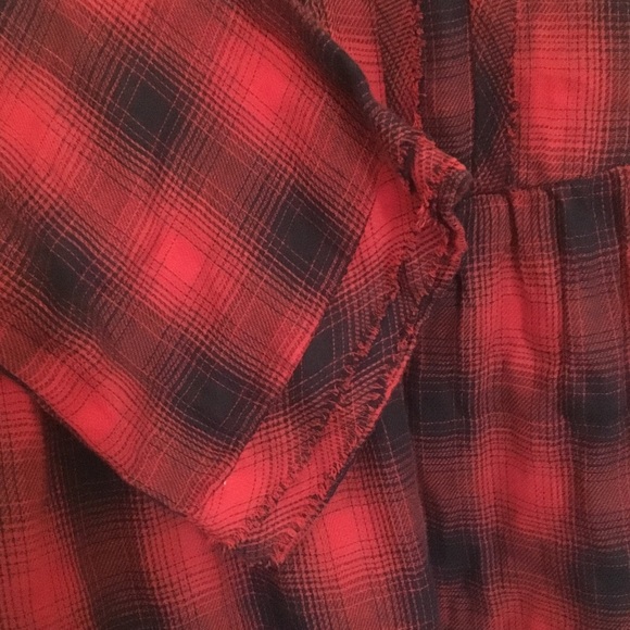 William Rast Atalia Plaid Raw Edge Dress L NWT - Picture 6 of 8